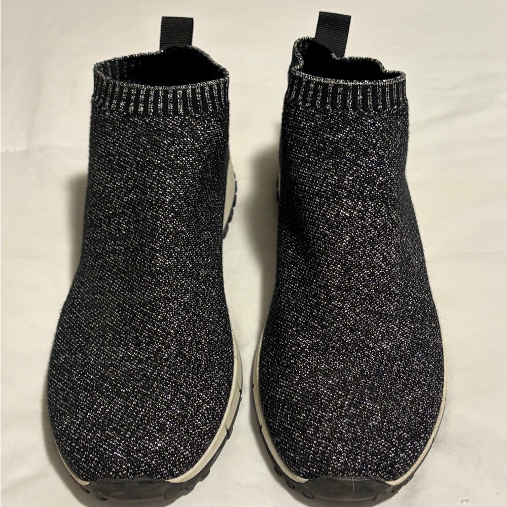 Jimmy Choo Womens Black Knit Sneakers